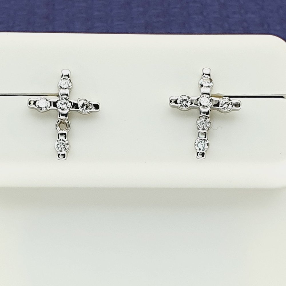 "#925 Sterling Silver CZ Stud Earrings for Women/Girl, US925P1015